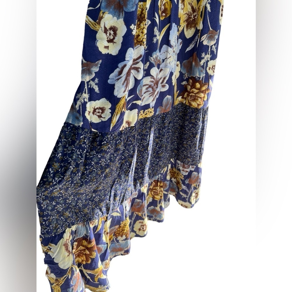 NWOT Maurices Women’s Blue Floral Smocked Midi Dress - Picture 6 of 14